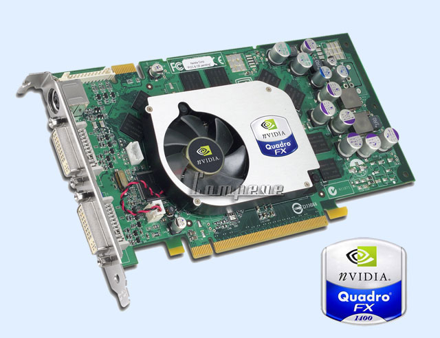 nVidia Quadro FX 1400 card, DVI to VGA converter, HPdrivers/software ...