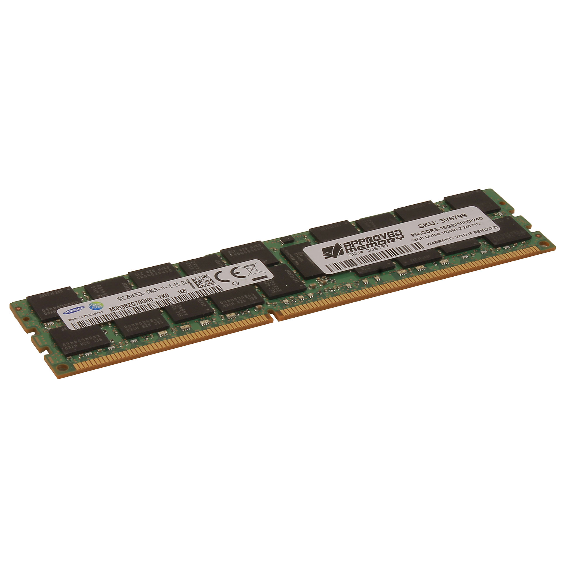 16GB RAM Memory Samsung M393B2G70QH0-YK0 PC3-12800R DDR3-1600