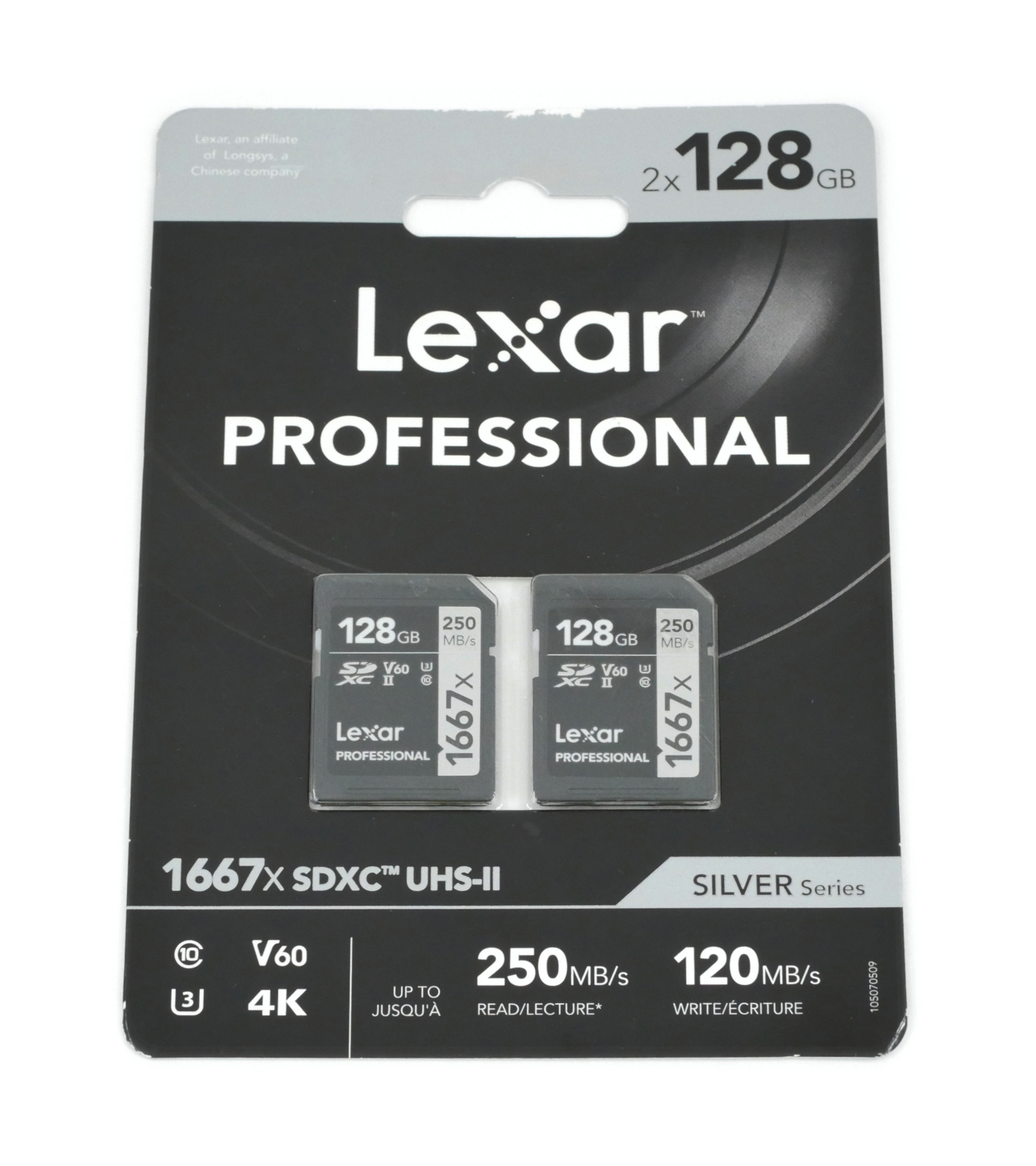 Lexar 128GB Professional 1667x UHS-II SDXC Memory Card (2-Pack) LSD128CBNA16672