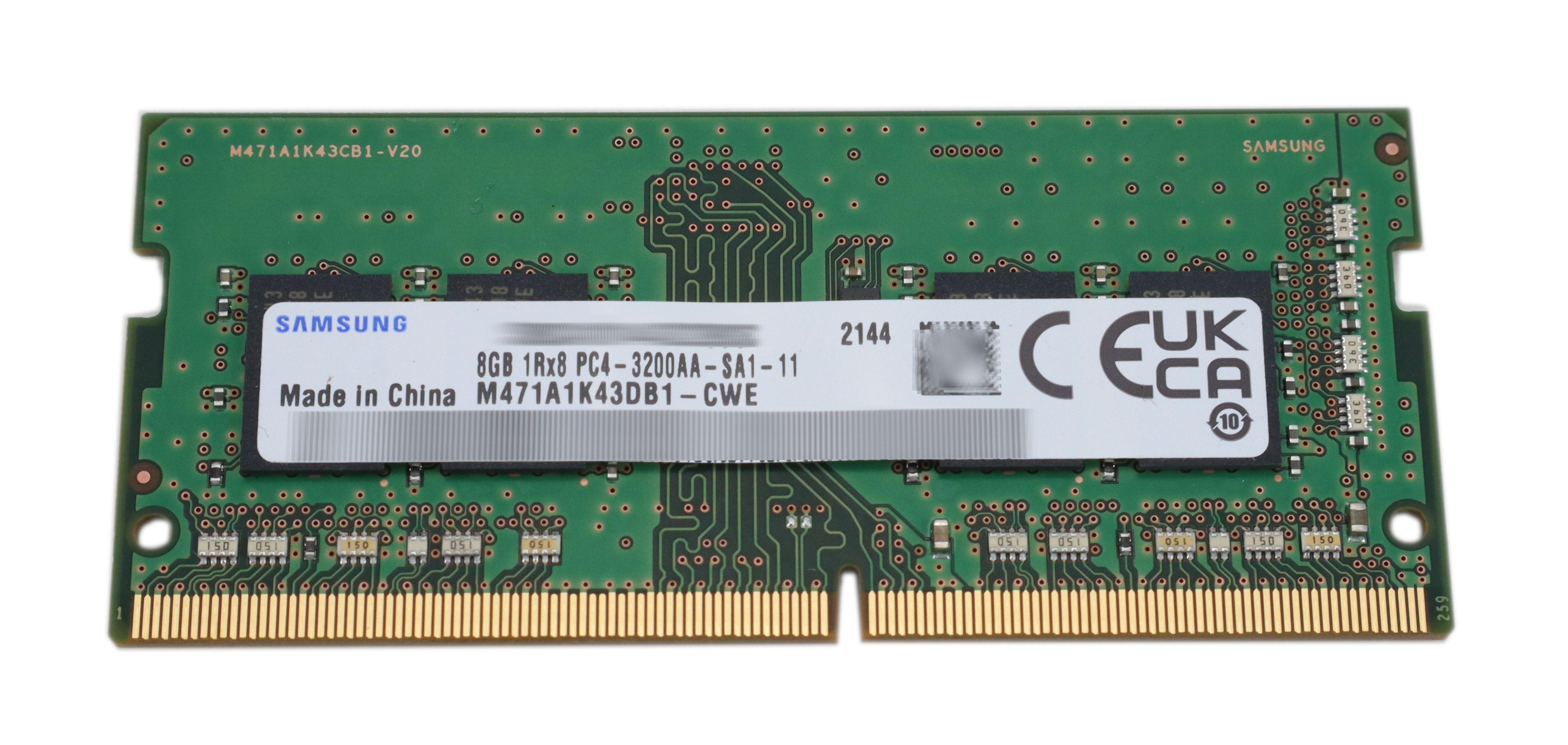 Samsung 8GB DDR4 Laptop Memory PC4-3200AA SoDimm M471A1K43DB1-CWE