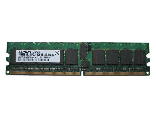 512MB ELPIDA EBE51RD8ABFA-4A-E PC2-3200 400MHz DDR2 ECC