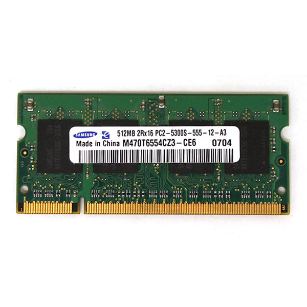 Samsung 512MB DDR2 PC2-5300S-555-12-A3 Laptop Memory Module