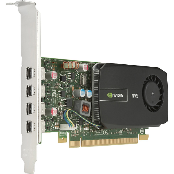 4K nVidia Quadro NVS 510 PCIe x16 2GB DDR3 miniDP Video Card