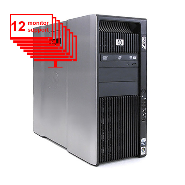 HP Z800 Multi 12-Monitor Computer/PC 8-Core/1TB + 256GB SSD