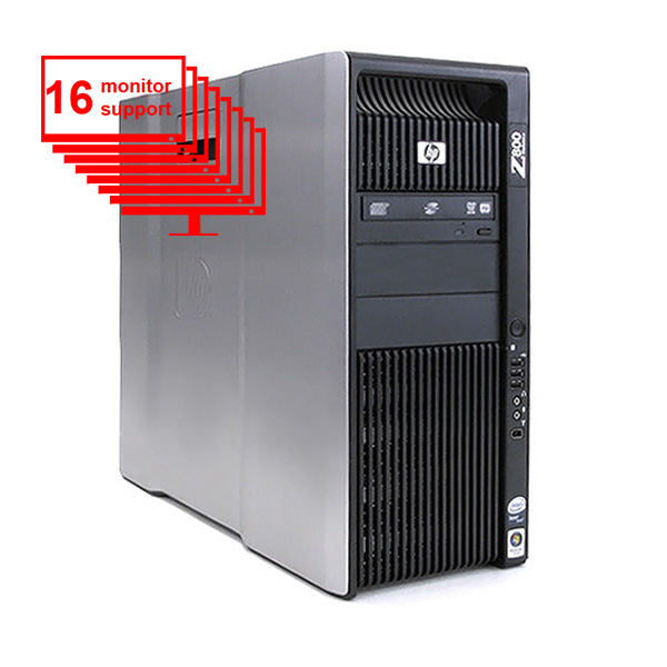 HP Z800 16-Monitor computer/ PC 8-Core/1TB + 256GB SSD/ NVS510