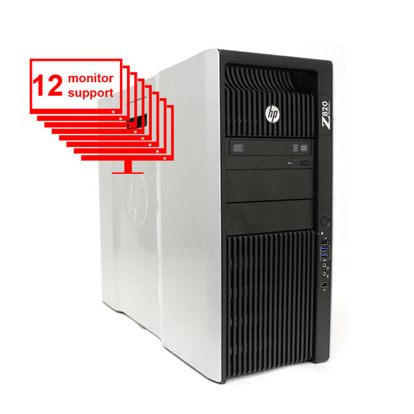 HP Z820 12-Monitor Computer E5-2640 12-Core/12GB /1TB/ K1200