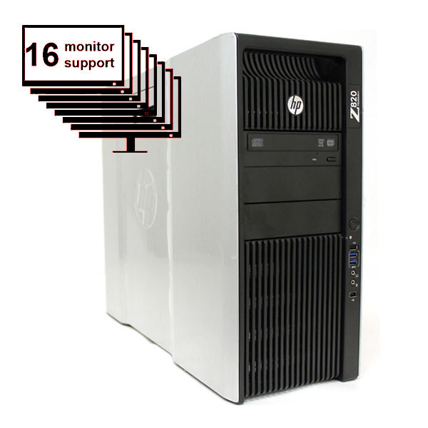HP Z820 16-Monitor Computer/ 12-Core/24GB /1TB+ 256GB SSD