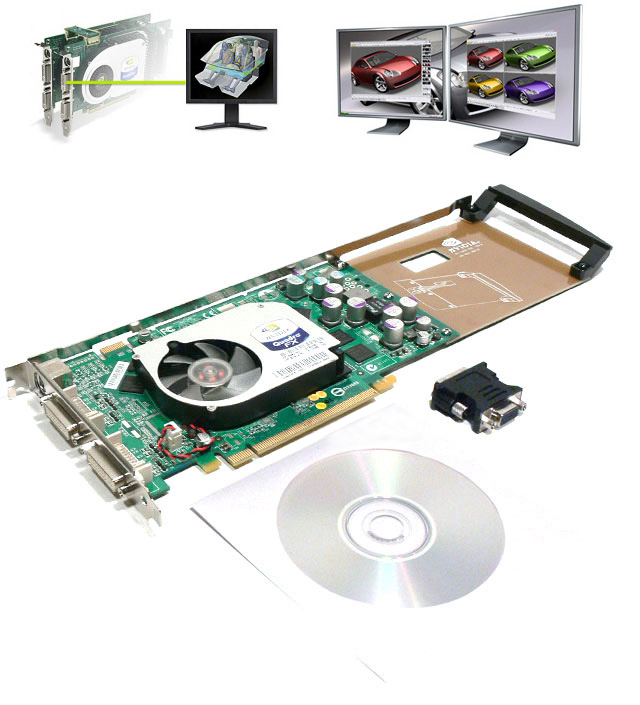 nVidia Quadro FX 1400 PCI-Express,128MB DDR Video Card DVI