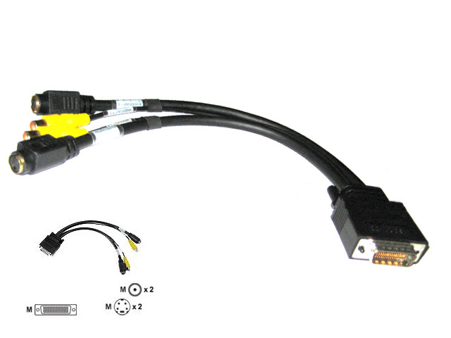 Matrox CAB-L60-2XTVF LFH60/2 S-Video/2 Composite Cable