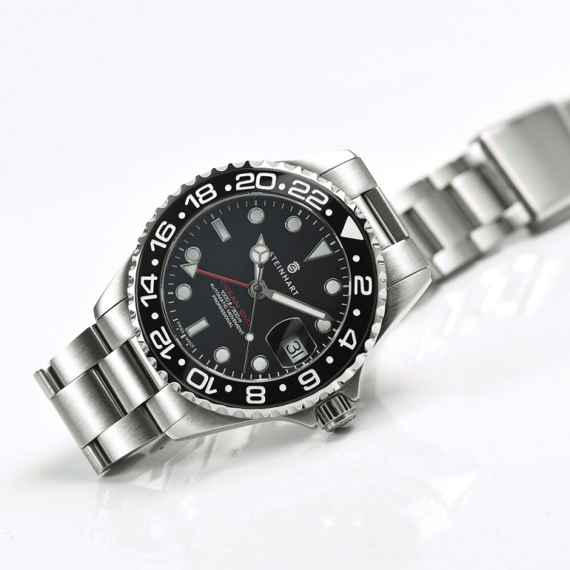 Steinhart Ocean 39 GMT BLACK Automatic Men s Diver Watch Black