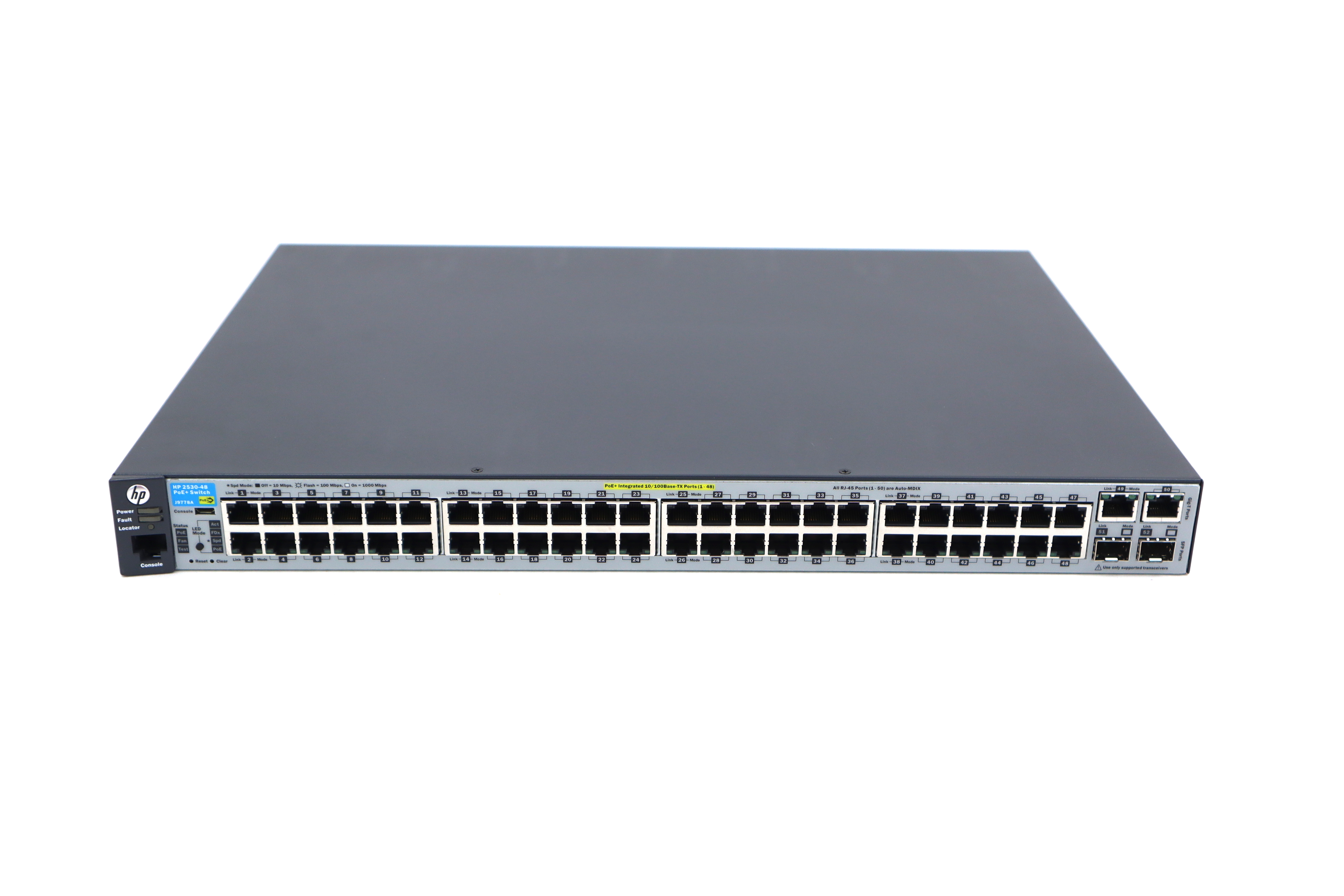 HP 2530-48-PoE+ Switch managed 48x 10/100 + 2x Gigabit J9778A HP 2530-48-PoE+ Switch managed 48x 10/100 + 2x Gigabit J9778A