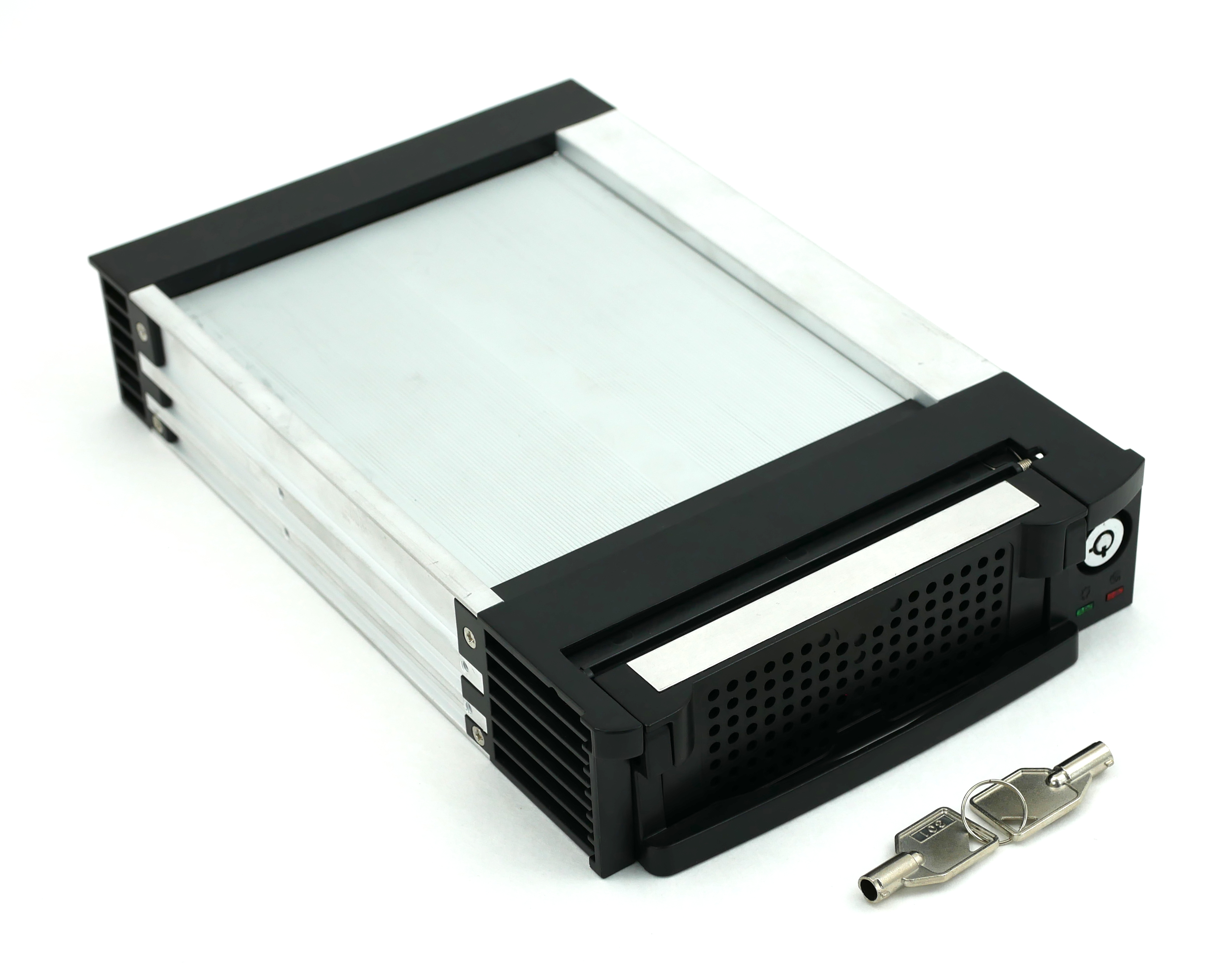 Aluminum Black 5.25" SATA Hard Drive Mobile Rack Drawer Storage