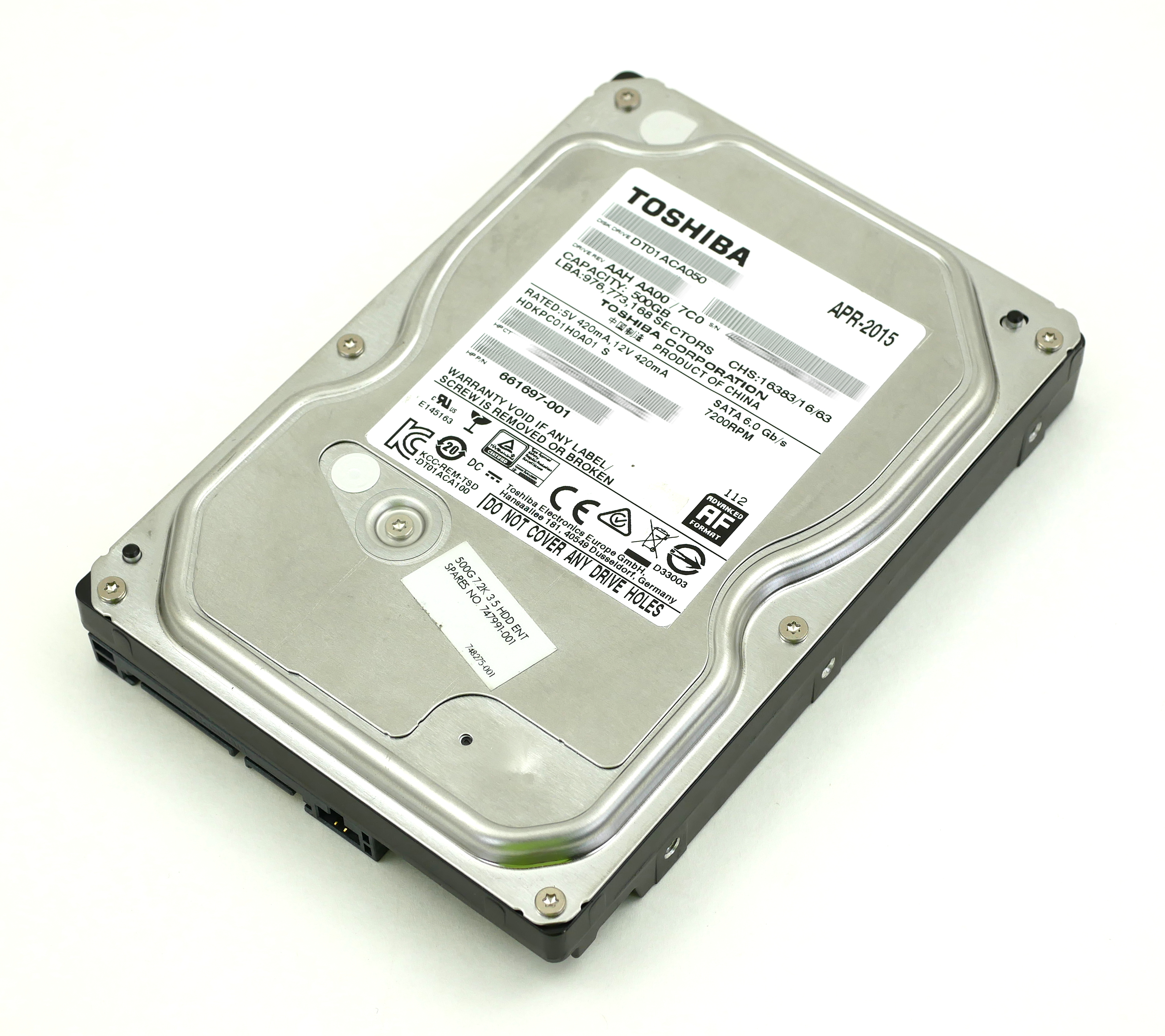 HP 500GB HDD 7200RPM 32MB Cache SATA 6.0GB/s 3.5" 661697-001 747991-001