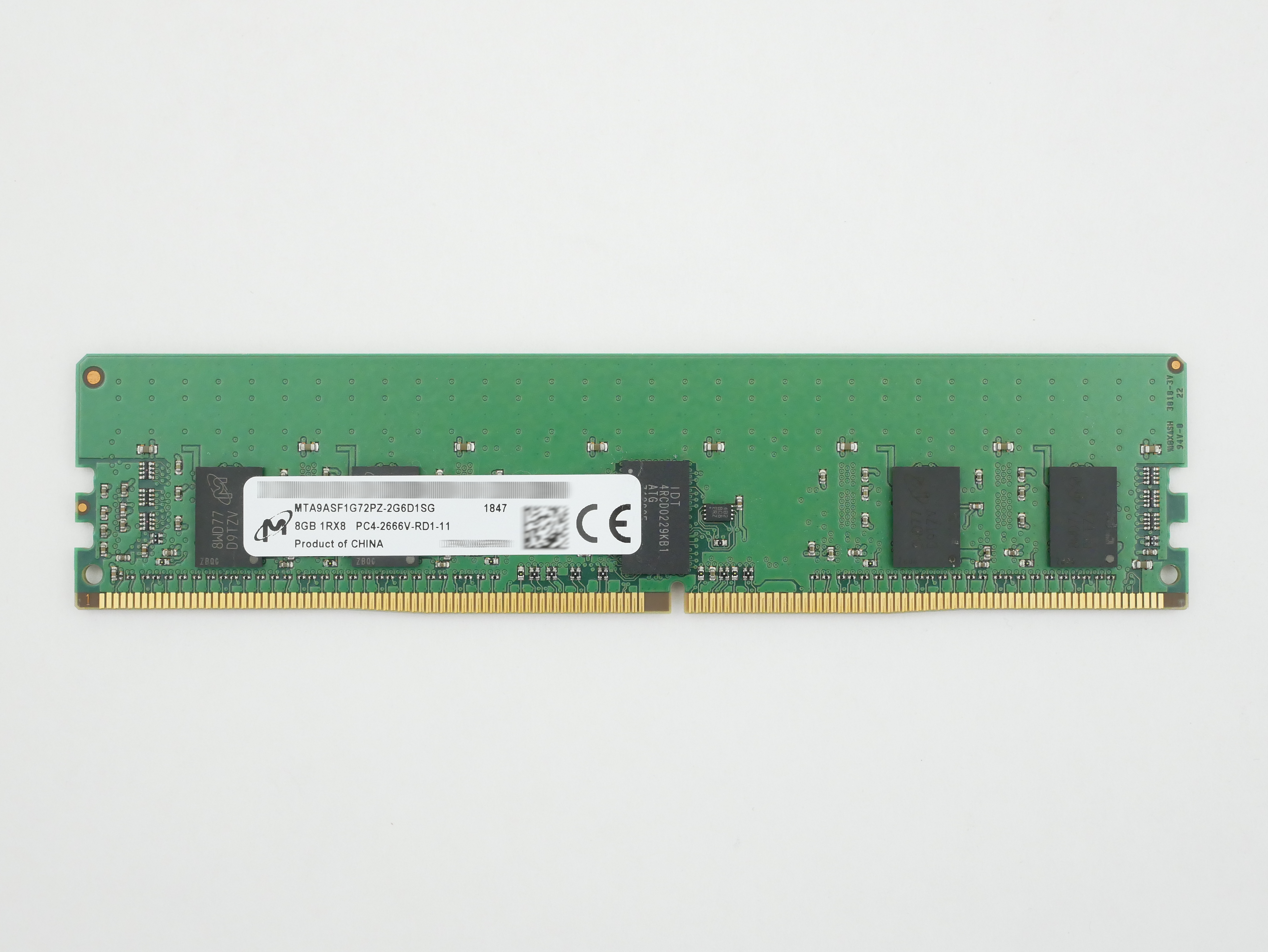 HP Micron 8GB DDR4-2666MHz ECC Reg 288pin MTA9ASF1G72PZ-2G6D1 864706-591