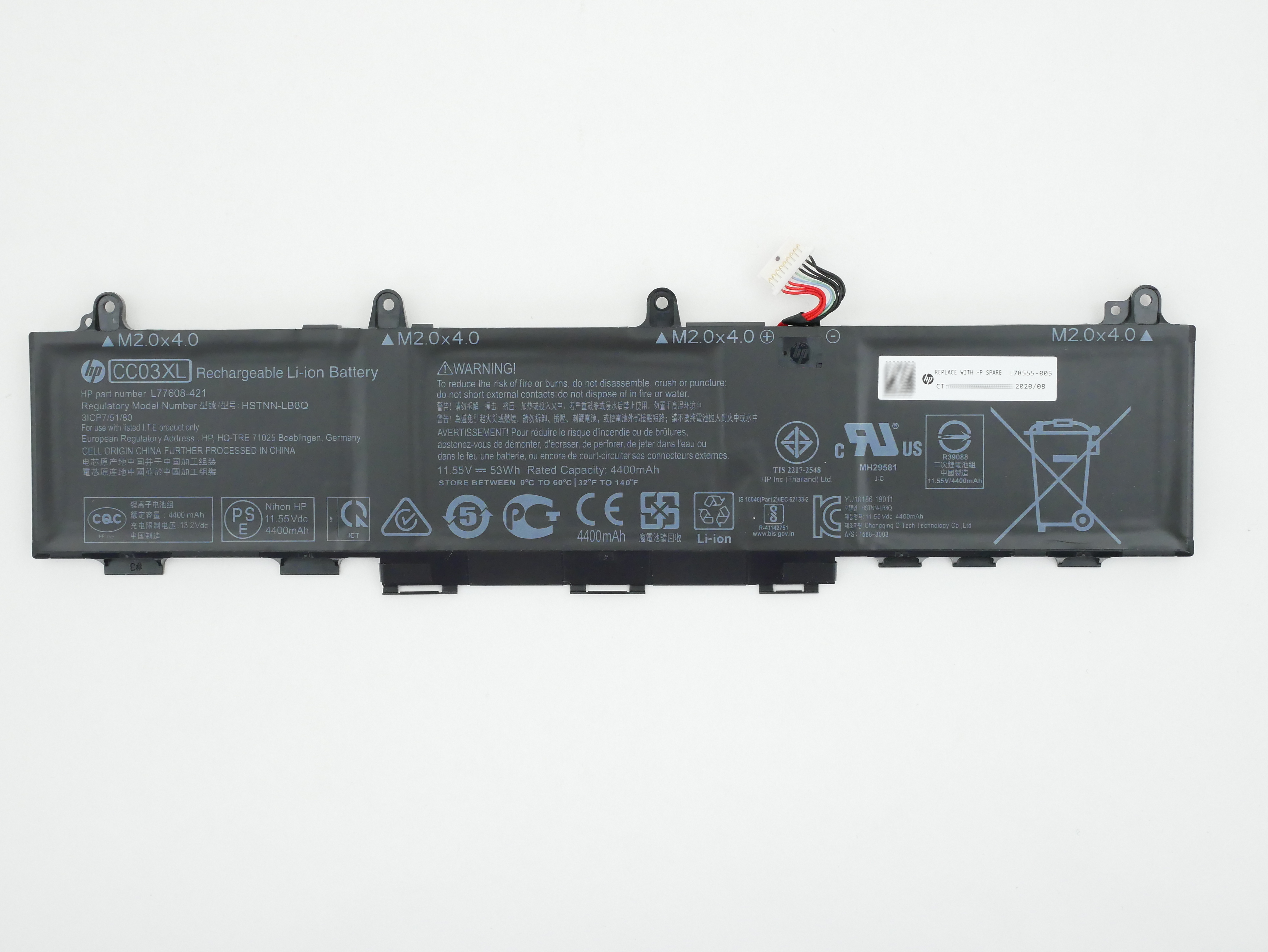 HP Battery For EliteBook 840 G7 HSTNN-LB8Q 4400mAh 11.55V L77608-421 L78555-005