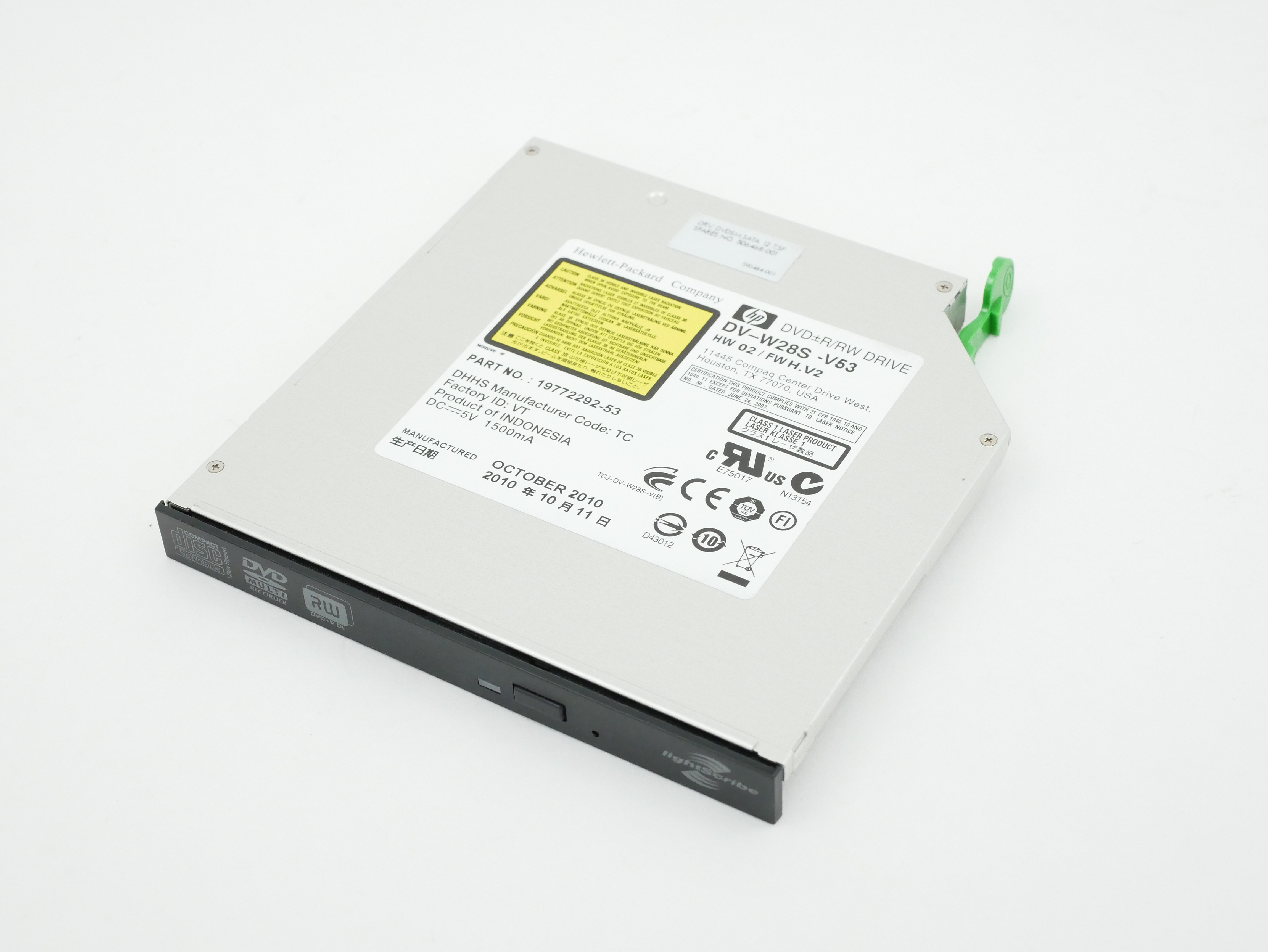 HP Multi Slim DVD RW Drive SATA Lightscribe DV-W28S-V53 19772292-53 506468-001