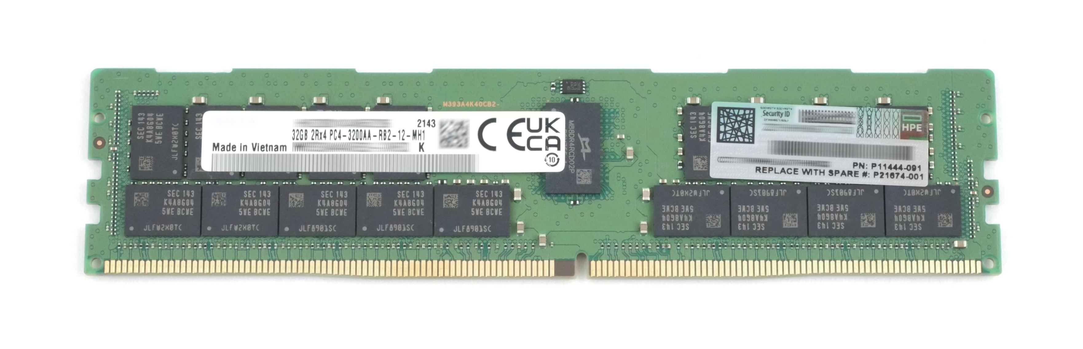 HPE 32GB DDR4 3200AA Dimm 288pin ECC Server Memory 1.2V P11444-091 P21674-001