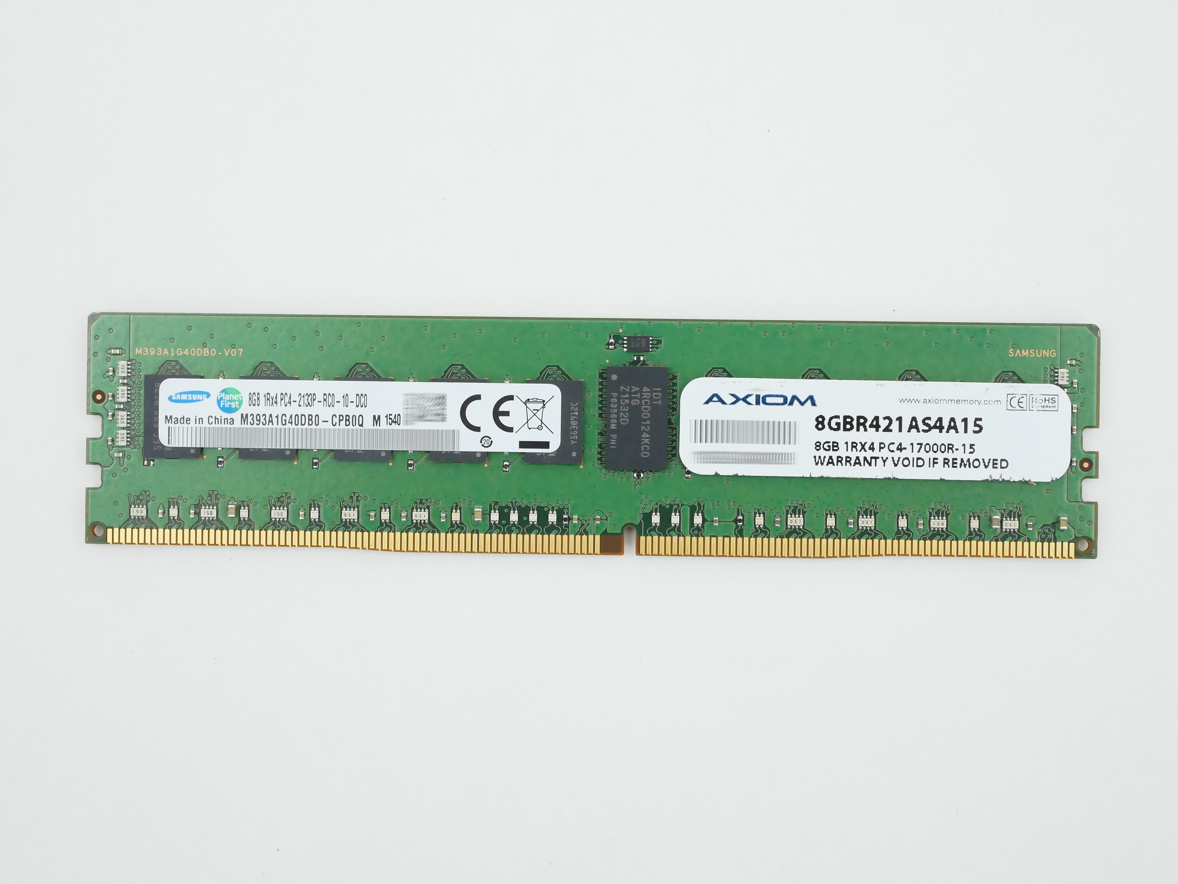 Axiom Samsung 8GB DDR4 -2133P ECC Reg 288pin M393A1G40DB0-CPB0Q 8GRR421AS4A15