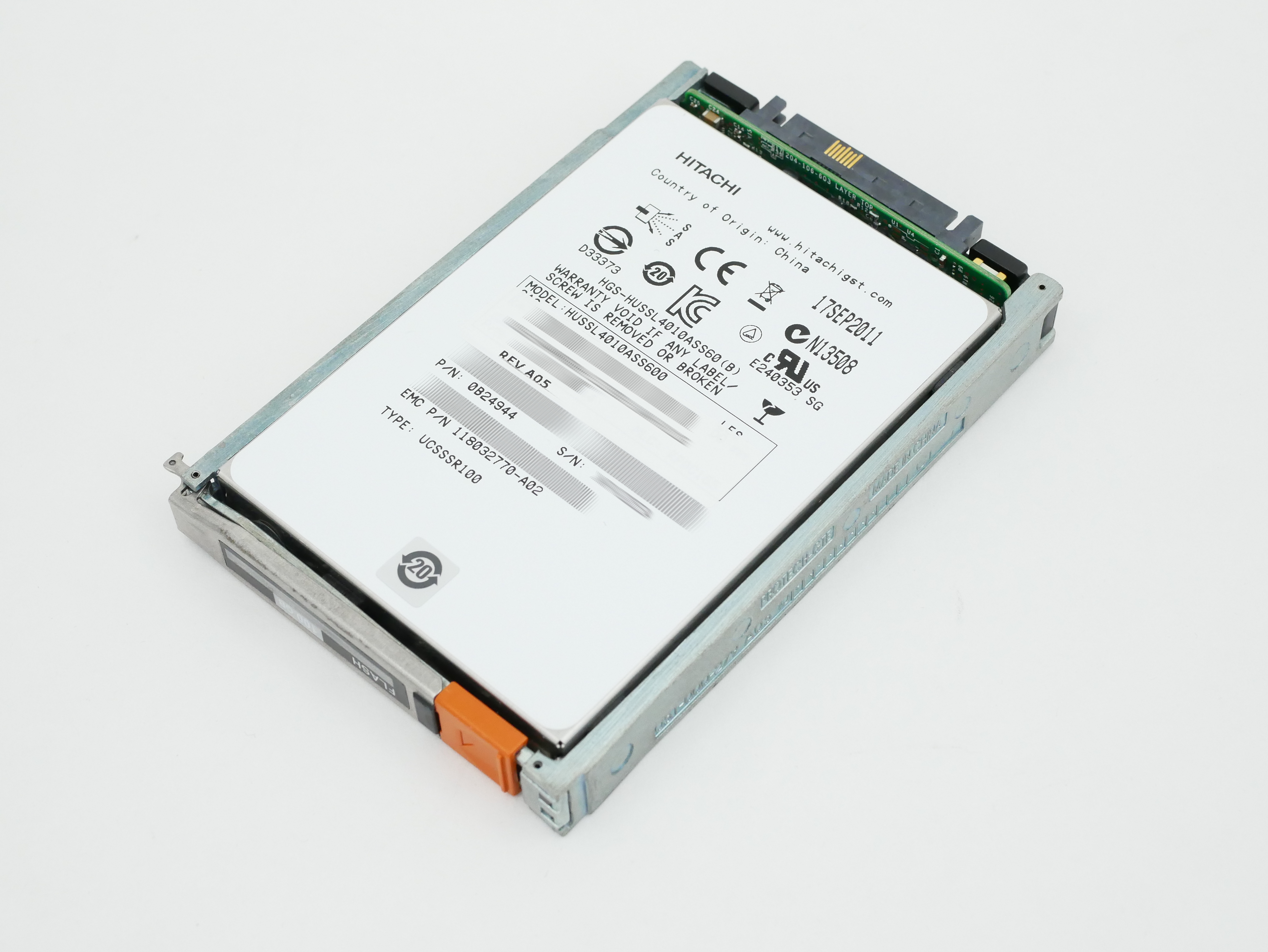 Hitachi HGST 100GB 2.5" SAS 6Gb/s SLC SSD HUSSL4010ASS600 0B24944 118032770-A02