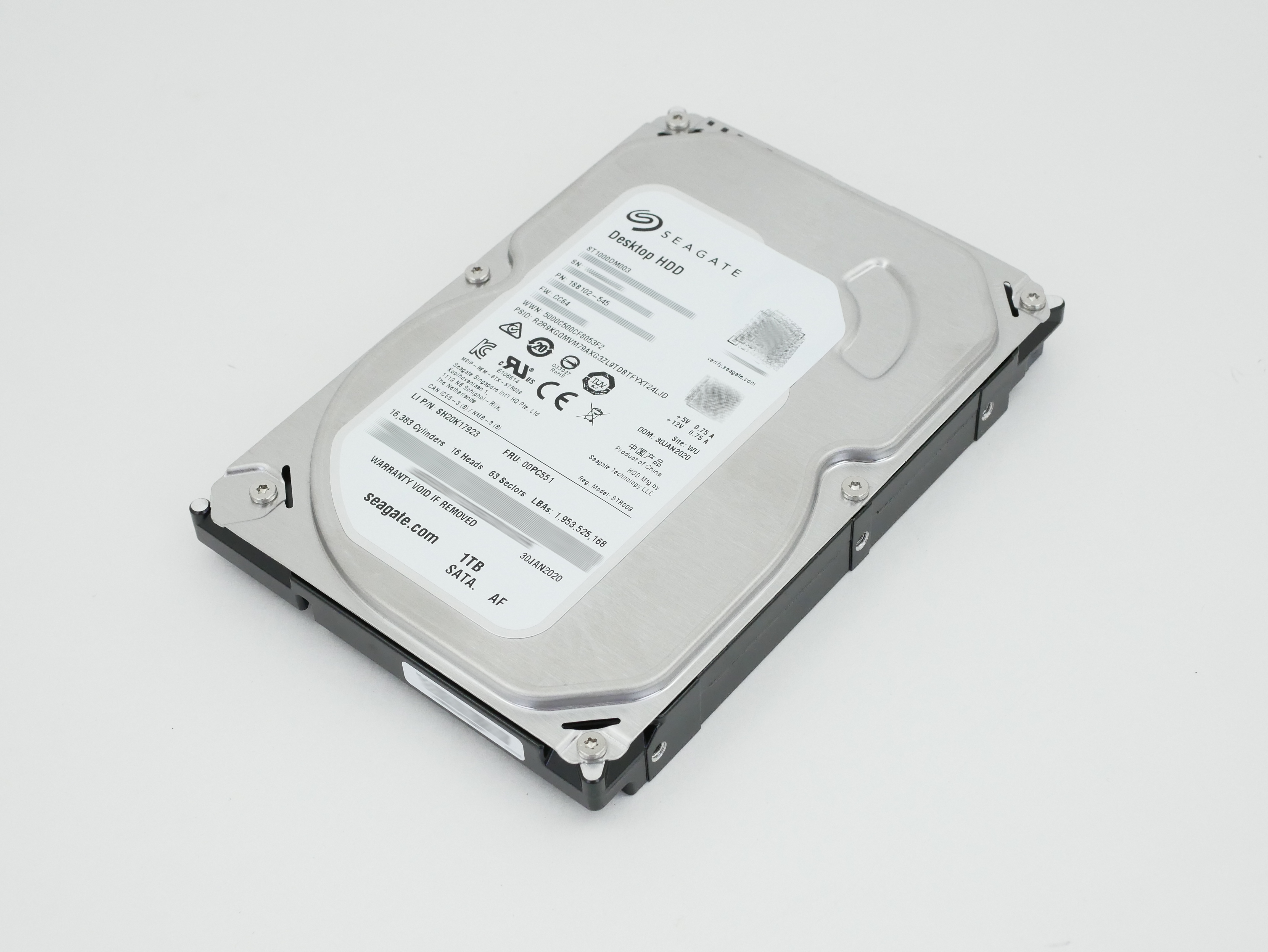 IBM Seagate 1TB 7.2K RPM SATA 6GB/s 3.5" ST1000DM003 1SB102-545 00PC551 - Click Image to Close