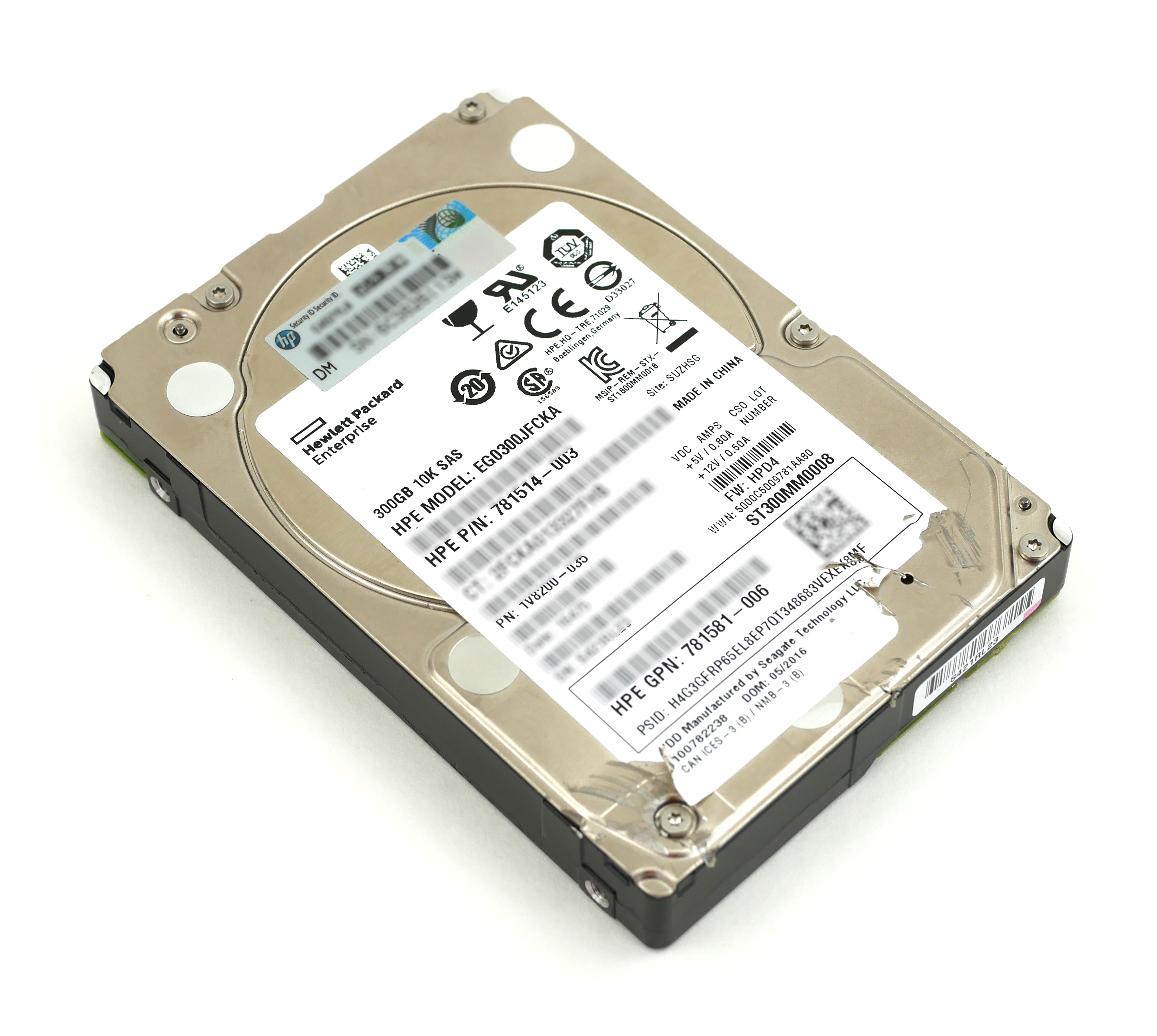 HP Seagate 300GB 10K RPM SAS 2.5" Enterprise Hot Swap ST EG0300JFCKA 781514-003 - Click Image to Close