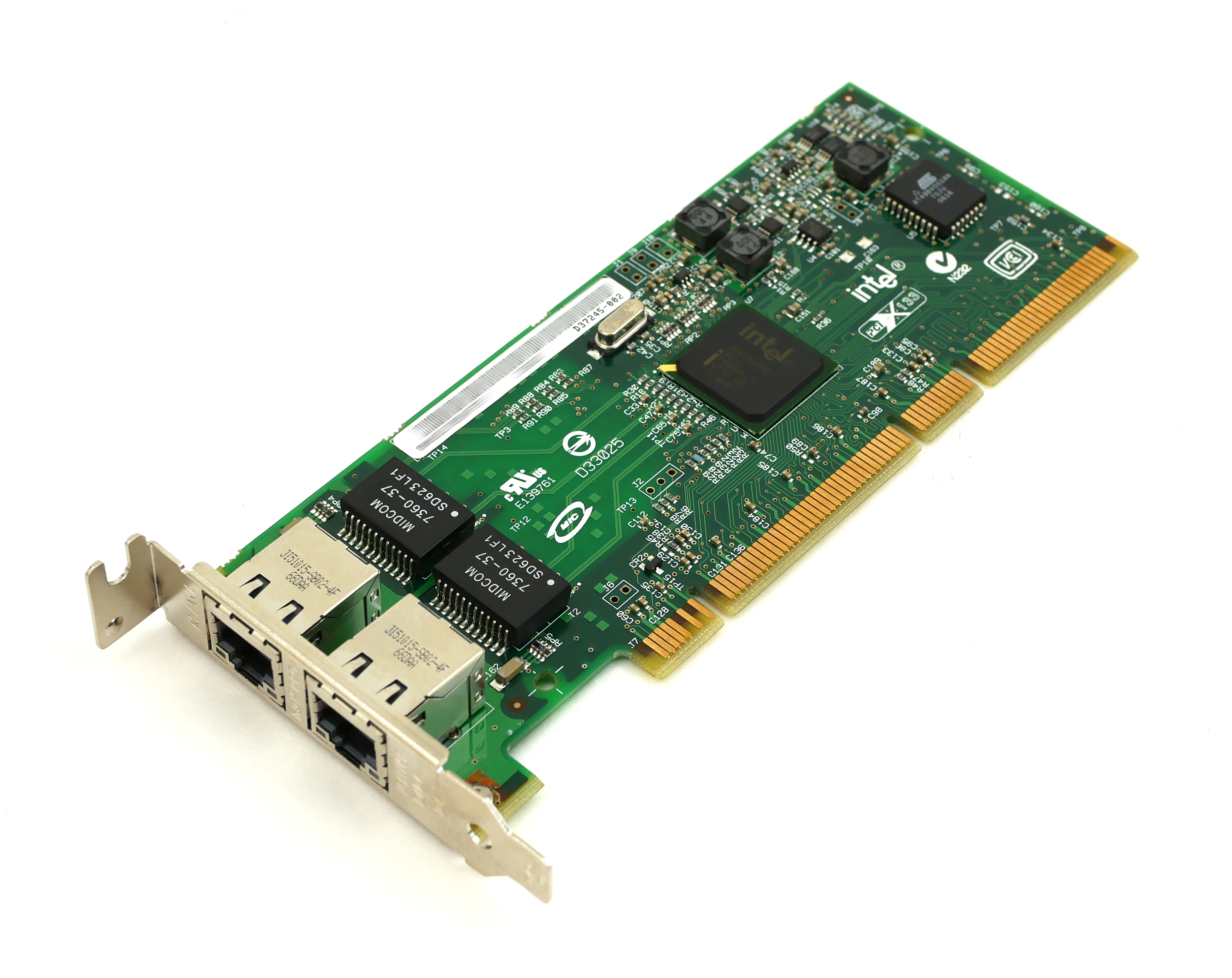 SUN Intel Pro/1000 1000GT PCI-X Dual RJ45 Network Adapter D37245-002 371-0911-01 - Click Image to Close