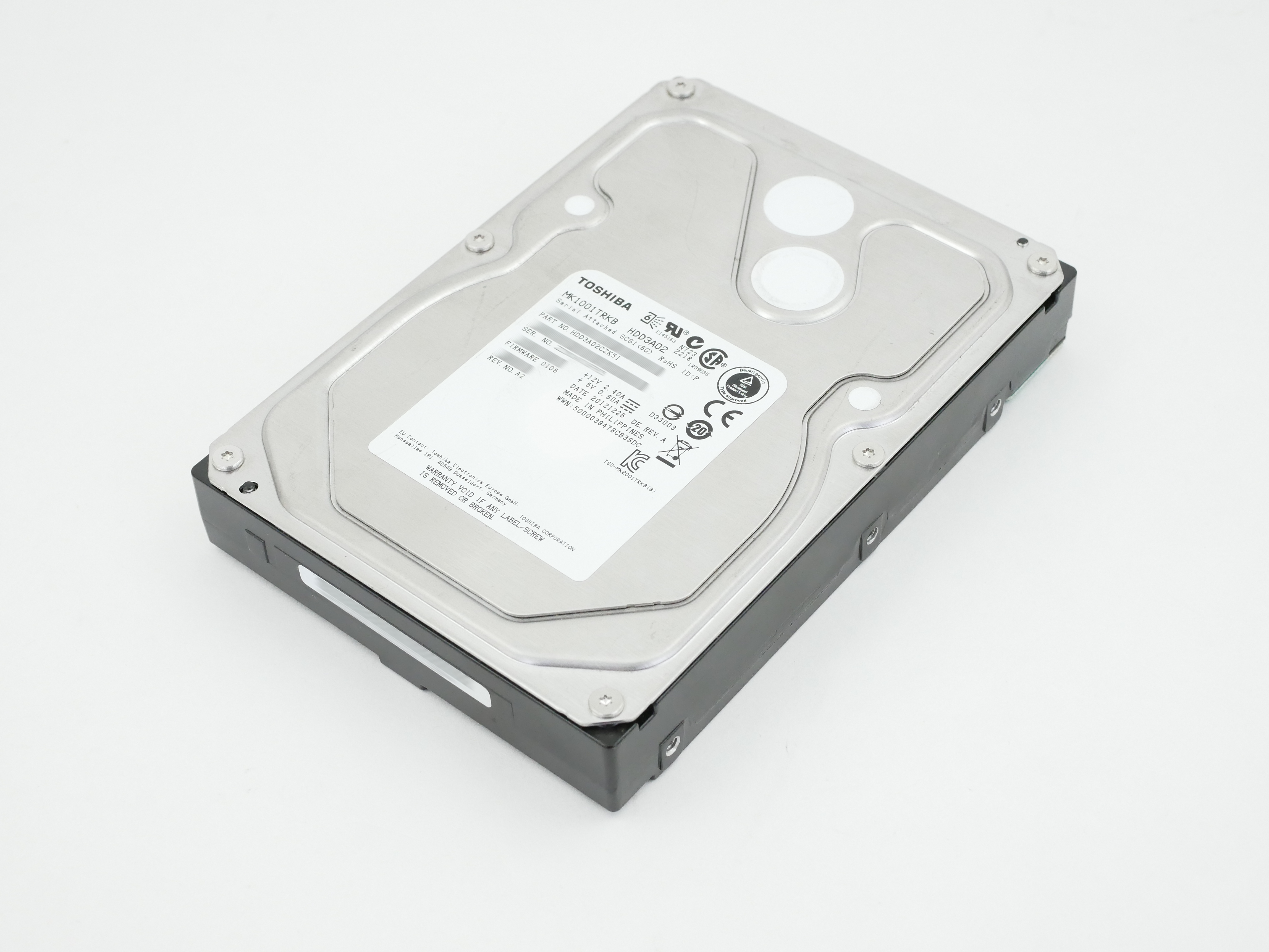 Toshiba 1TB HDD 7200RPM 3.5" SAS 6GB/s 3.5" MK1001TRKB HDD3A02CZK51