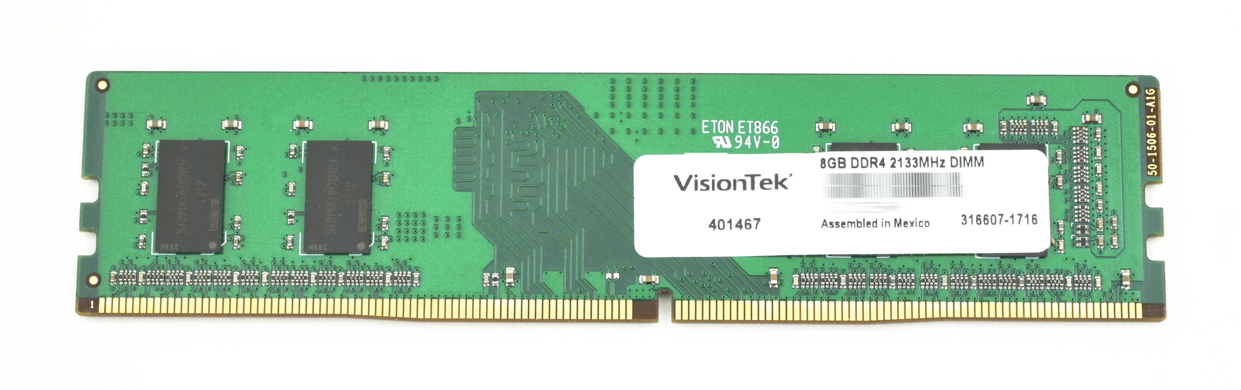 VisionTek 8GB DDR4-2400MHz PC4-19200 DIMM 288-pin CL17 1.2V unbuffered 401467 - Click Image to Close