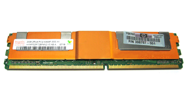 Hynix/HP 2GB 667Mhz DDR2 PC2 5300 ECC RAM 398707 551  