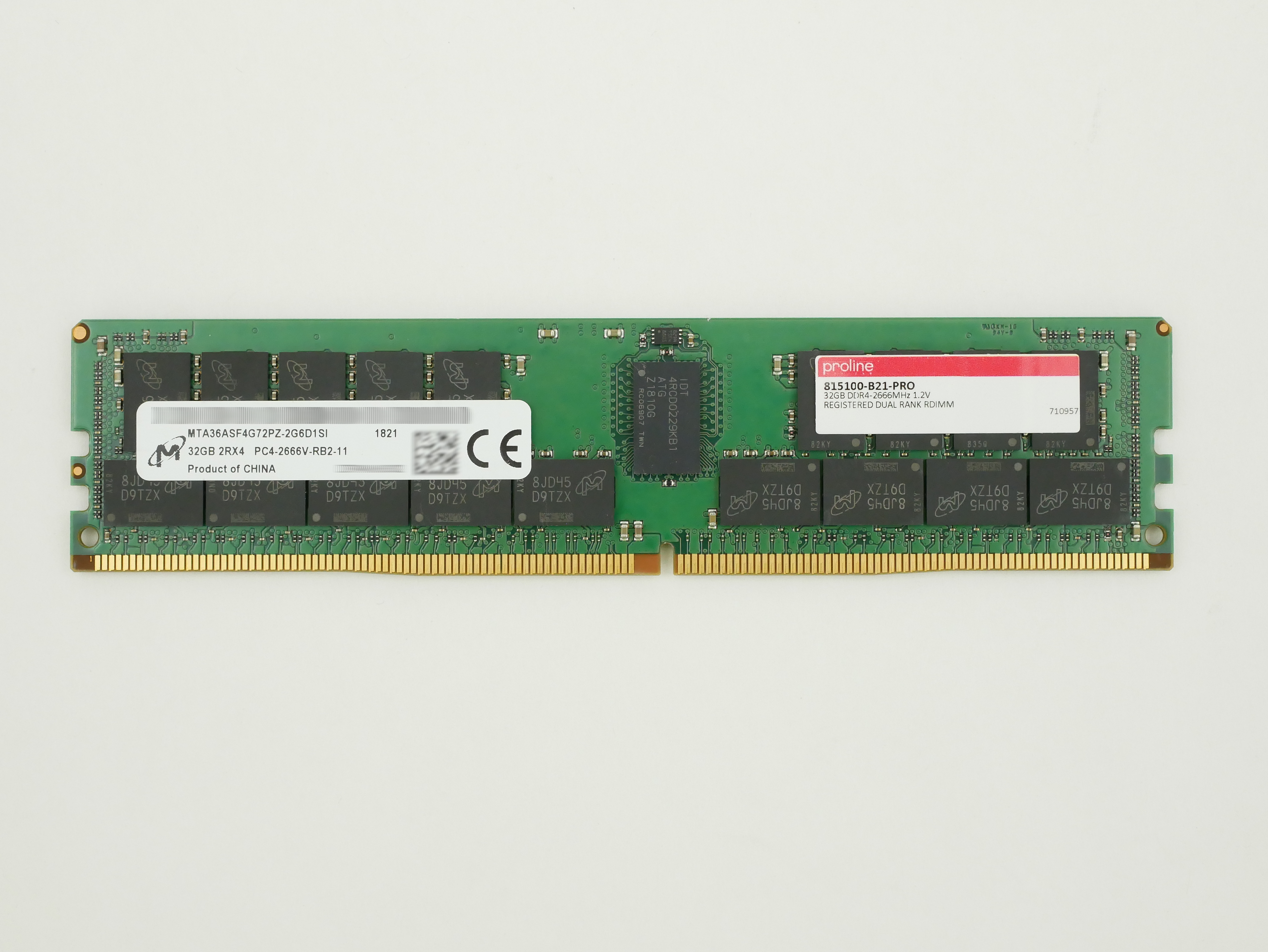 Proline Micron 32GB MTA36ASF4G72PZ-2G6D1SI DDR4 2666MHz ECC Reg 815100-B21-PRO