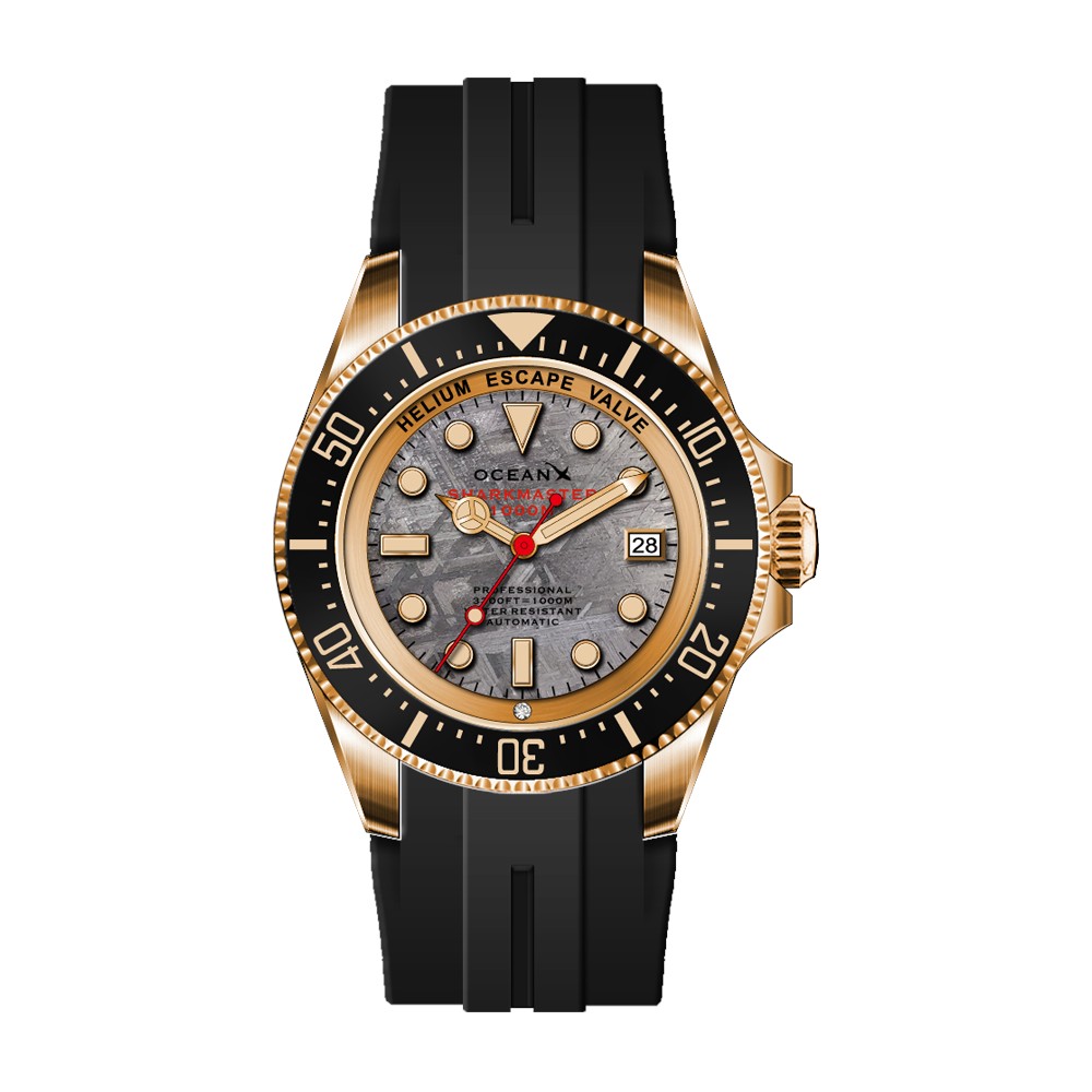 OceanX Sharkmaster 1000 Meteorite 44mm Men Diver Watch SMS1002M Limited Edition - Click Image to Close